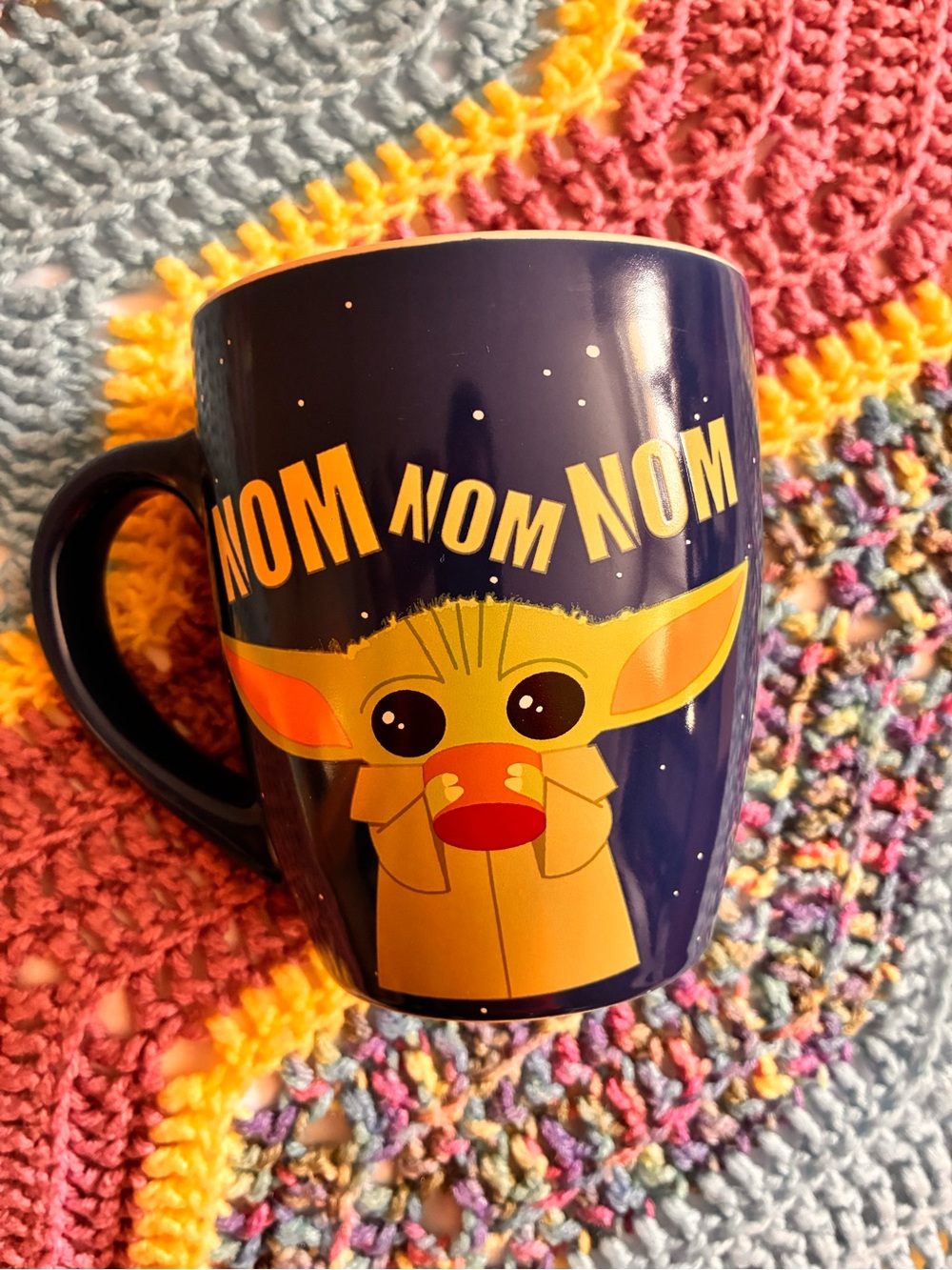 Star Wars Blue Baby Yoda "NOM NOM" Ceramic Mug